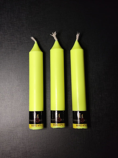 Vela Wax Play - Kit Calor Baixo Fluorescente | 3 un - Cores - Masmorra Velas