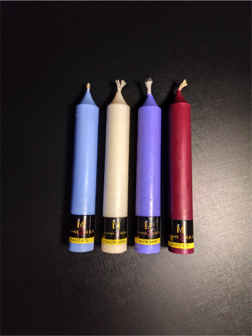 Vela Wax Play - Kit Calor Baixo | 4un - Cores - Masmorra Velas