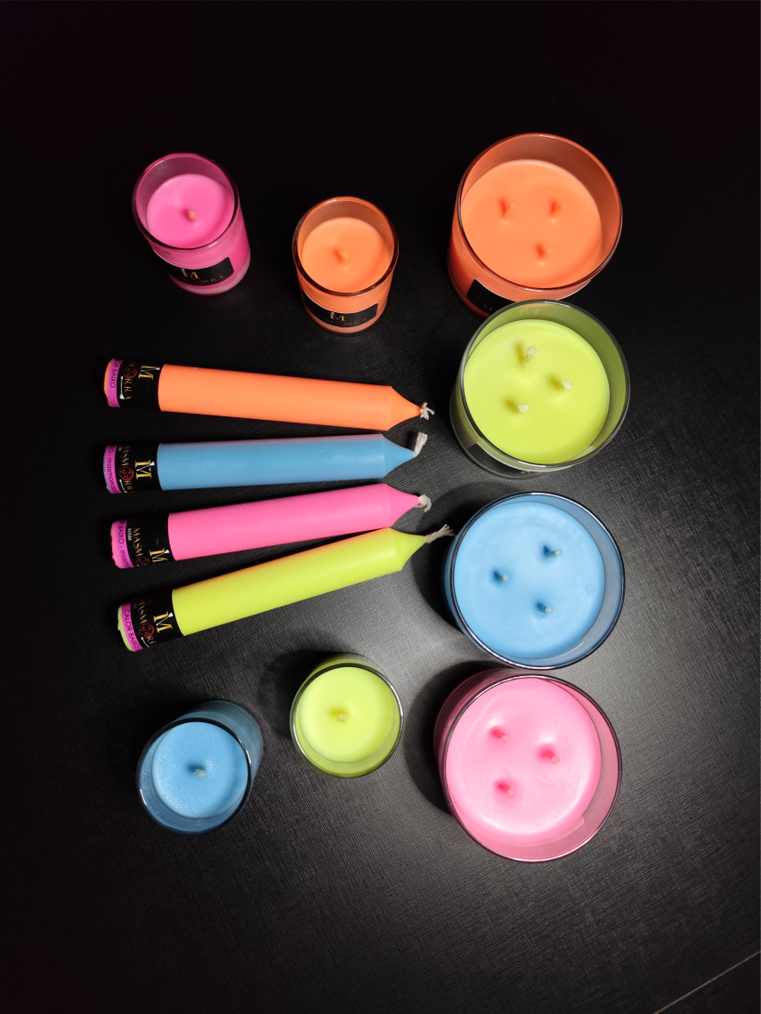Vela Wax Play - Kit Mestre Neon | 12 un - Masmorra Velas