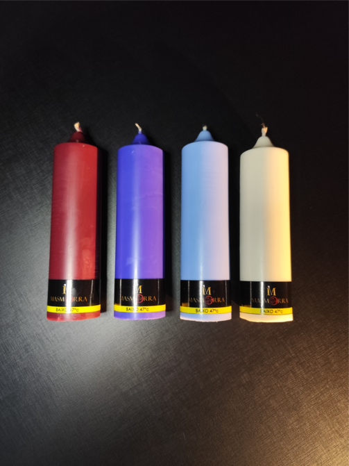 Vela Wax Play Grossa - Kit Calor Baixo | 4un - Masmorra Velas Premium