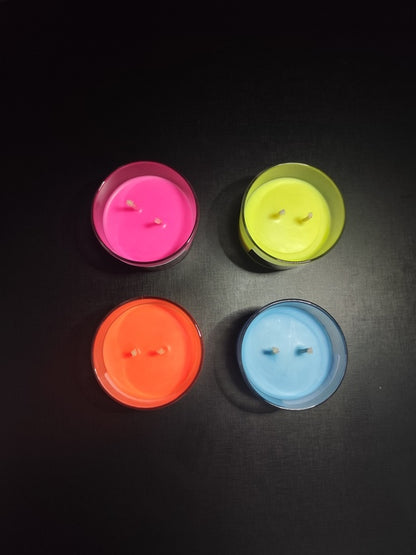 Vela Wax Play - Kit Baunilhinha Neon | 4 un - Baixa Temperatura - Masmorra Velas