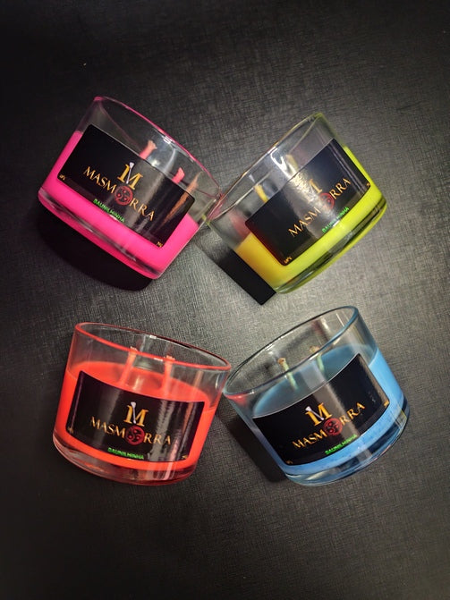 Vela Wax Play - Kit Baunilhinha Neon | 4 un - Baixa Temperatura - Masmorra Velas