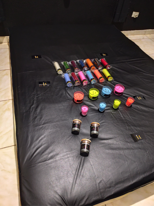 Capa Impermeável REUTILIZÁVEL BDSM, Wax Play - Casal Padrão - Masmorra Velas