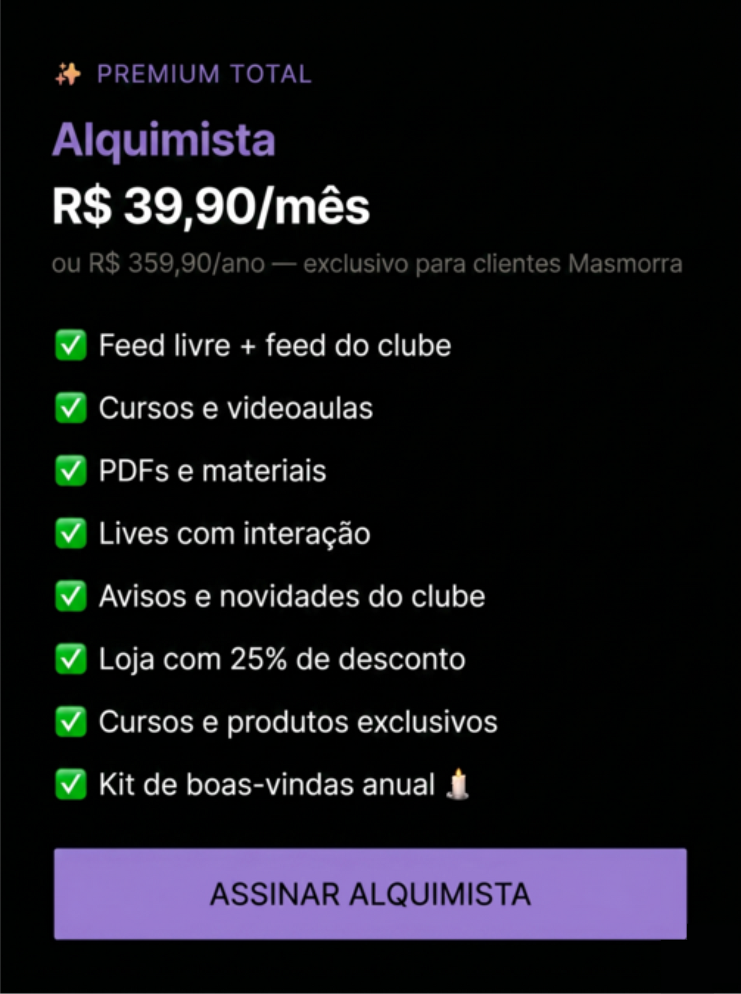 Clube Masmorra - Tudo em um só lugar - Masmorra Velas