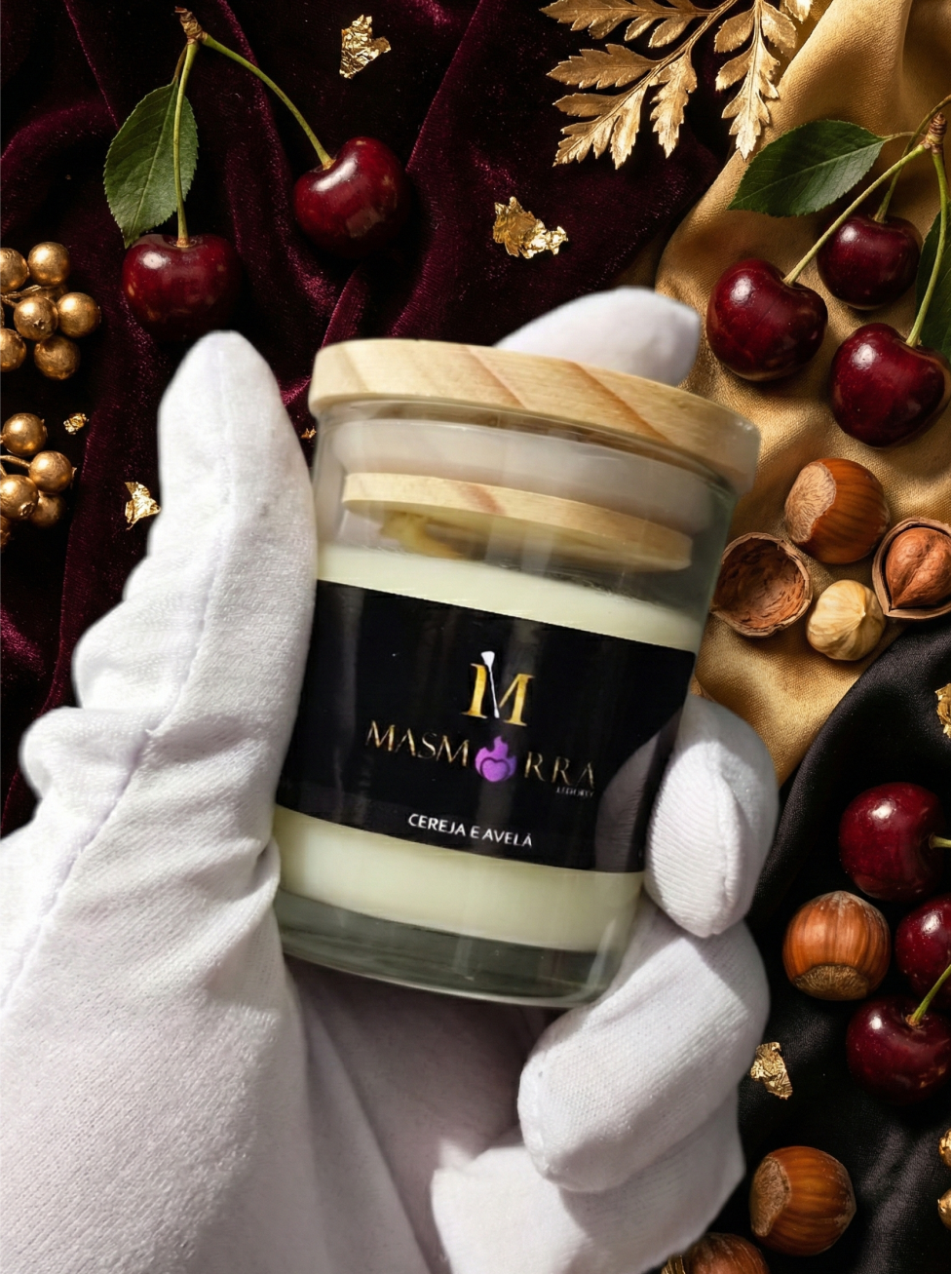 Vela Massagem - Cereja com Avelã - 45g Baixa Temperatura - Masmorra Velas