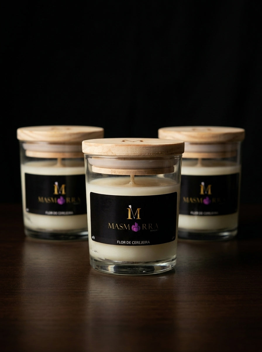 Vela Massagem - Flor de Cerejeira - 45g Baixa Temperatura - Masmorra Velas