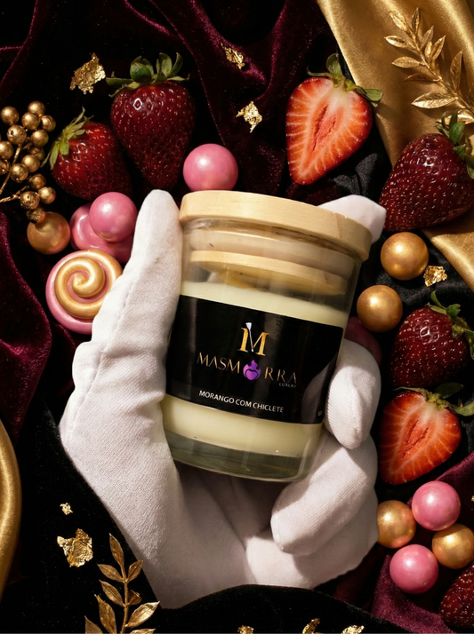 Vela Massagem - Morango com Chiclete - 45g Baixa Temperatura - Masmorra Velas