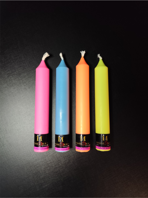 Vela Wax Play - Kit Fluorescente | 4 un - Baixa Temperatura - Masmorra Velas